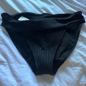 NWT Size L Aerie black bikini bottom